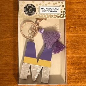 monogram M keychain
